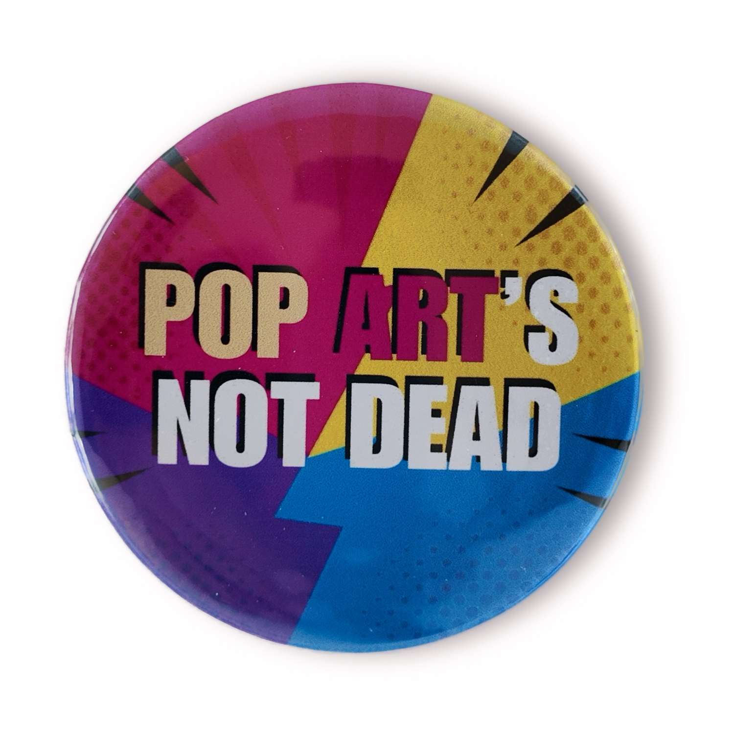badge pin pop art's not dead